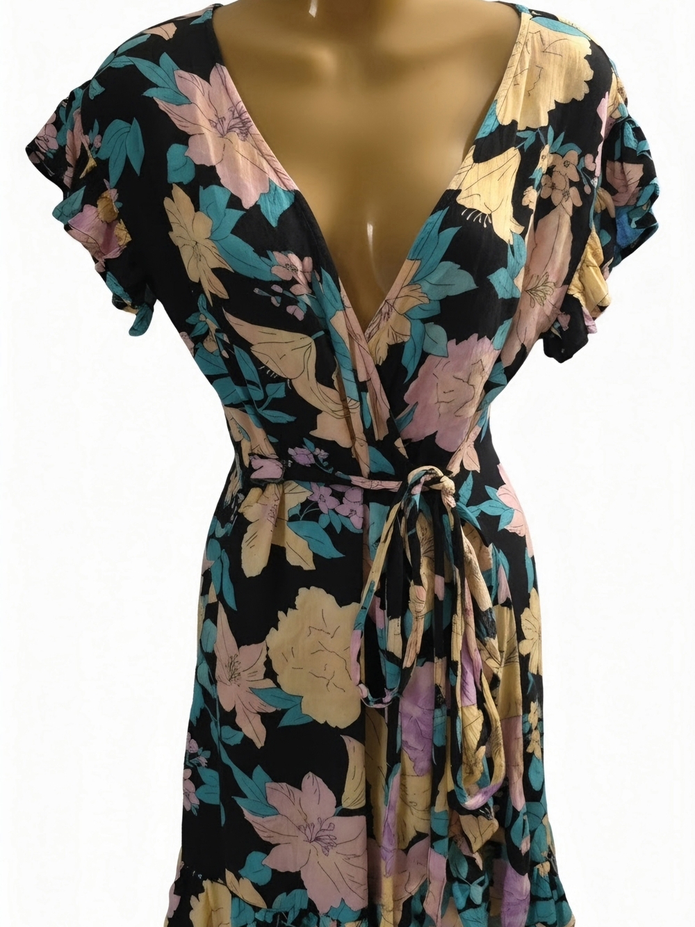 Billabong floral vacation sundress Tie Waist S/P/CH
